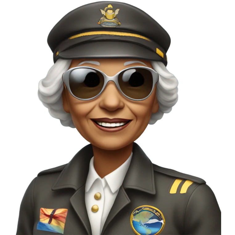 ￼ old lady airplane pilot emoji