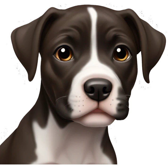 Dark brown and black puppy staffordshire emoji