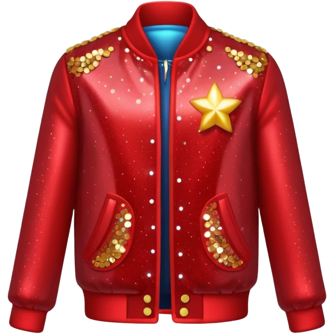 red sparkling jacket emoji