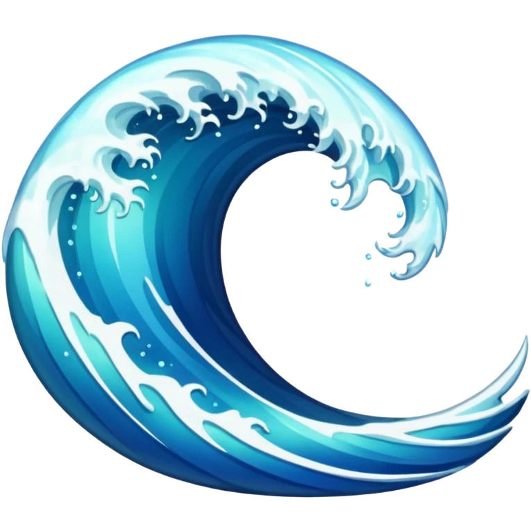 glitter wave ocean surf cian emoji
