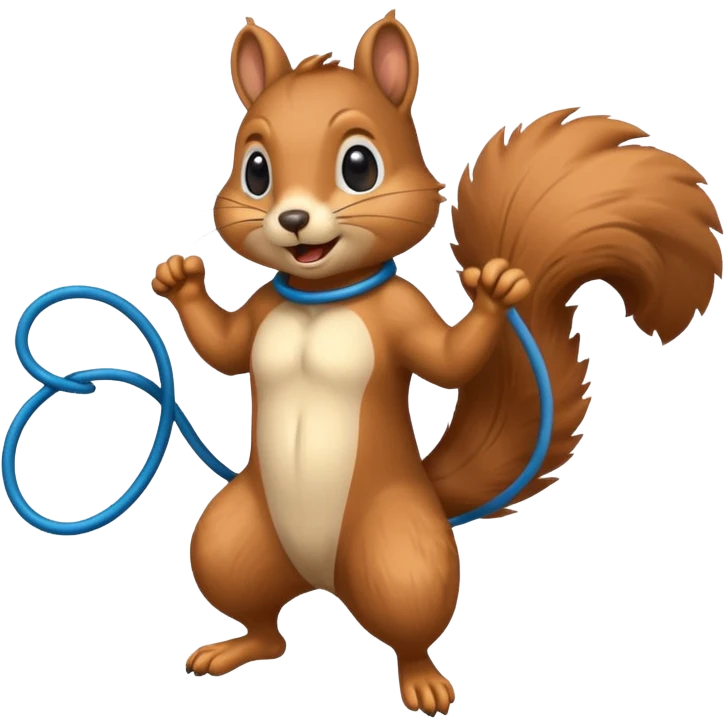 Squirrel jump rope emoji