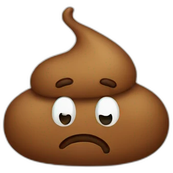 Sad poop emoji
