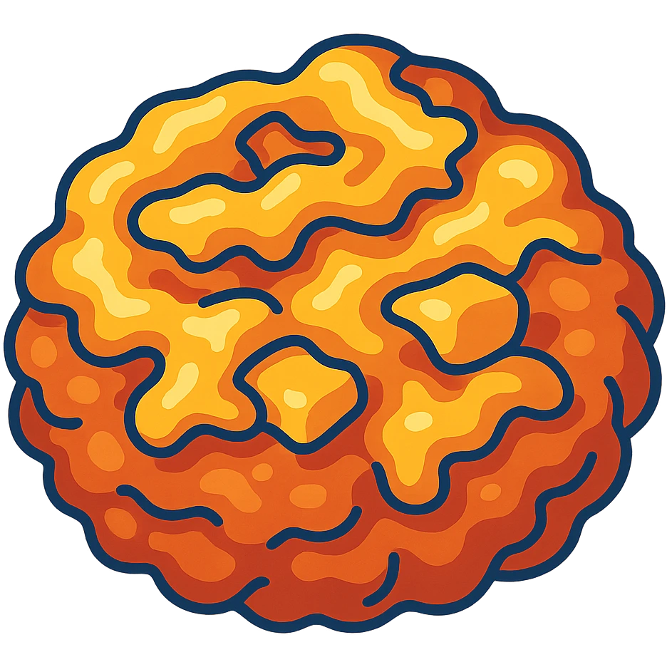 apple fritter in vibrant toon style emoji