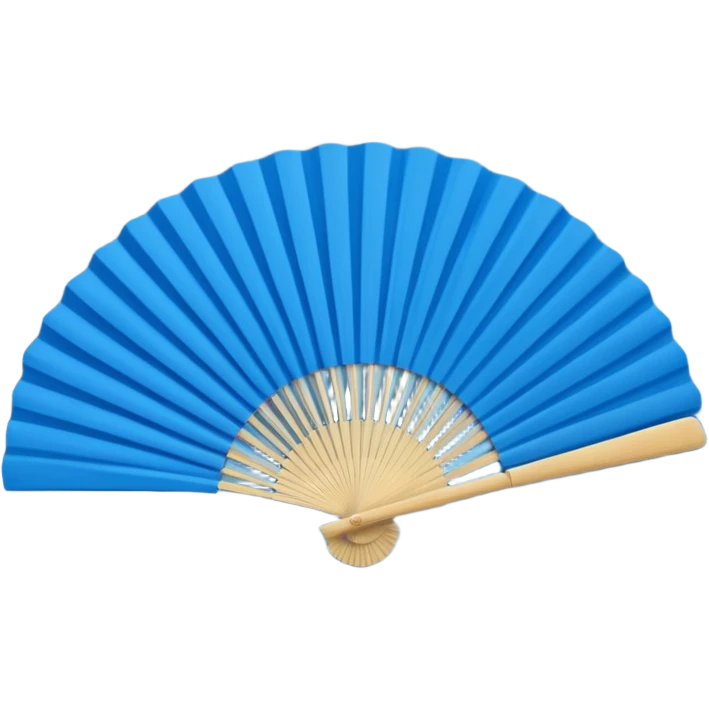 blue paper hand fan emoji