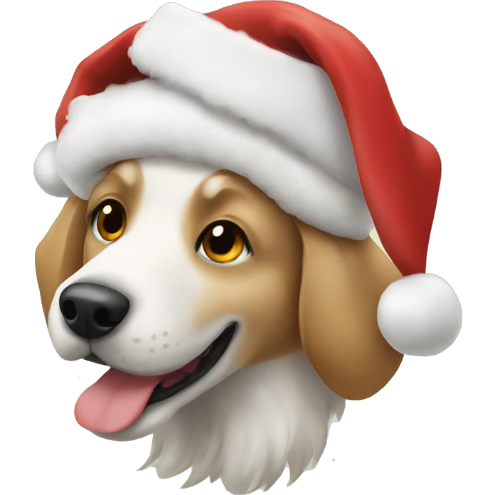 Dog on chrismas emoji