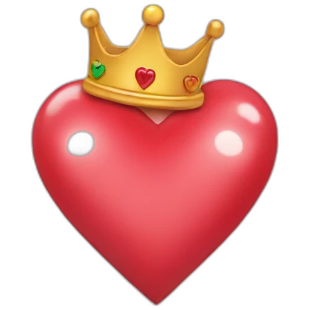 Heart with a crown emoji