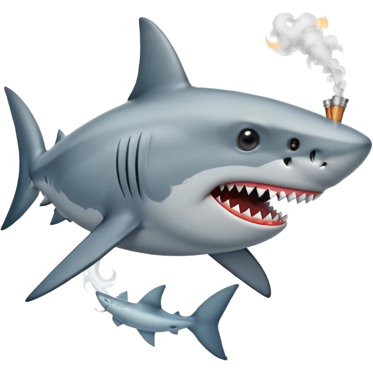 Shark with a blunt in its mouth emoji