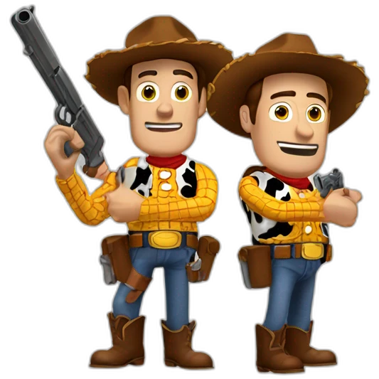 woody with two guns emoji