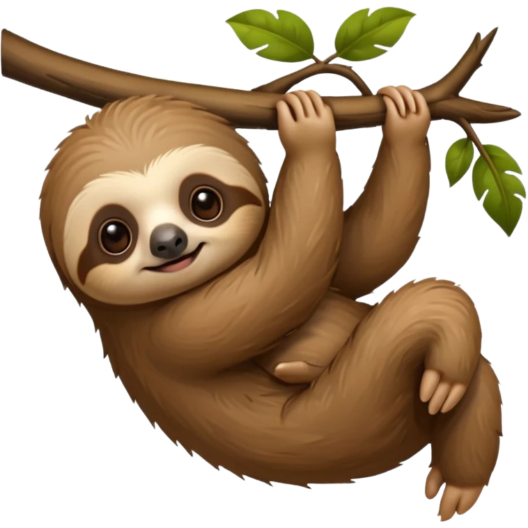 baby sloth on the tree emoji