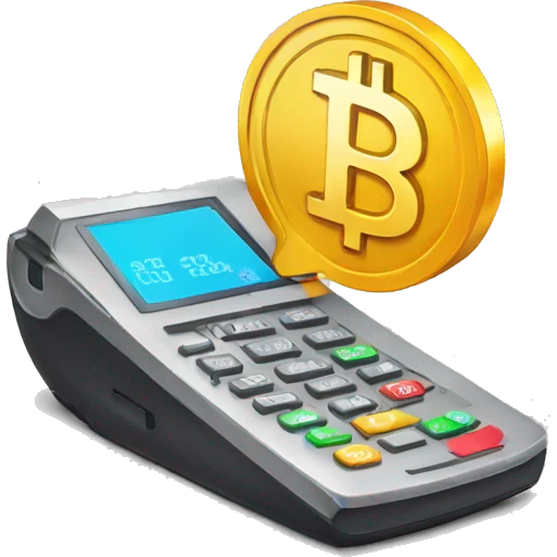 phone paying with cryptocurrency emoji