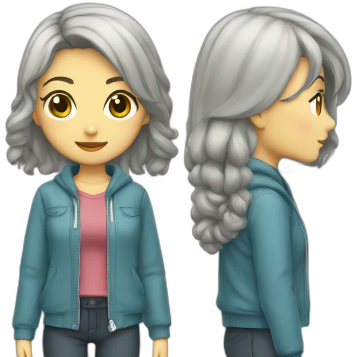 服を脱いだ女の子 emoji