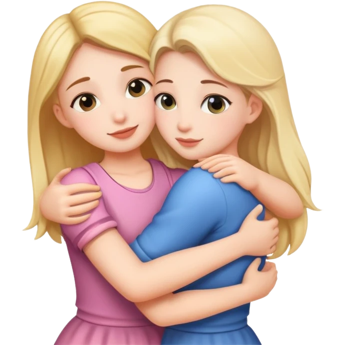 Girl giving girl a hug  emoji