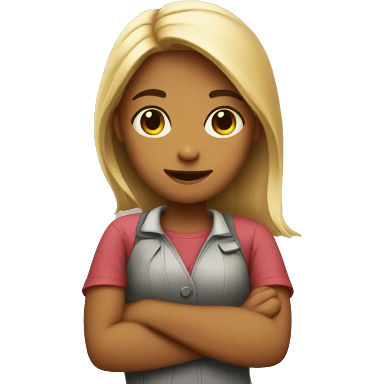 Girl crossing arms emoji