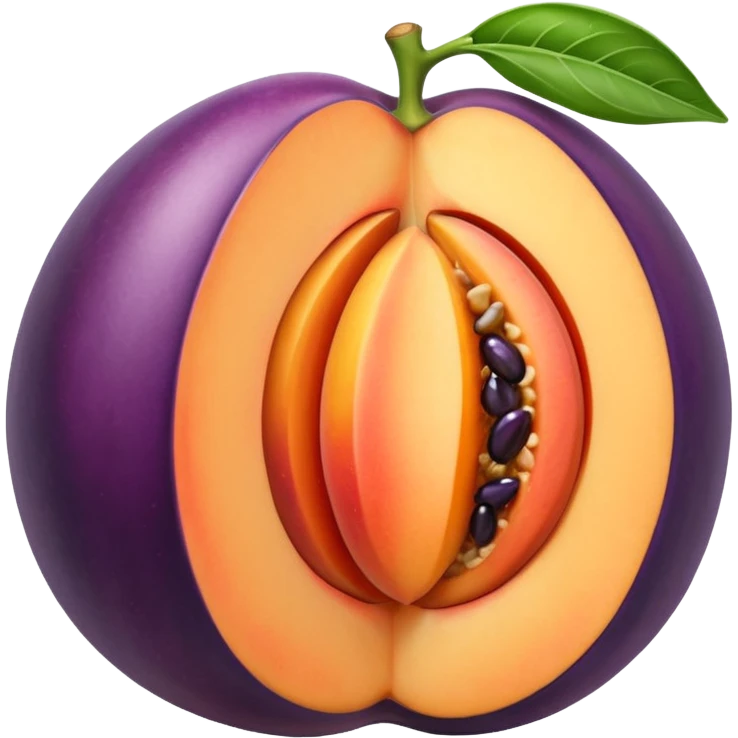 Peach with eggplant in it emoji
