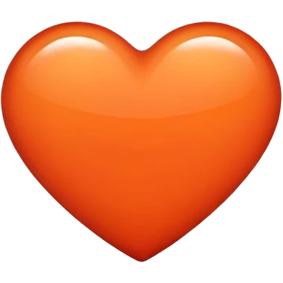 Reddish orange heart emoji