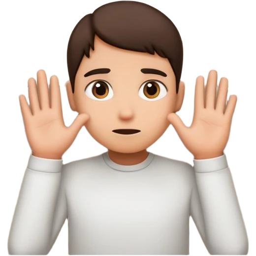 person hiding behind a wall, only eyes and hands visible emoji