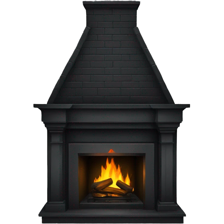 Black fireplace emoji