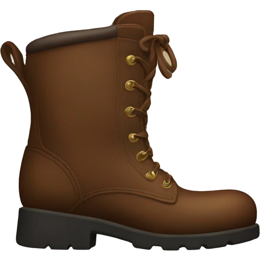 Brown Astetic Boot  emoji