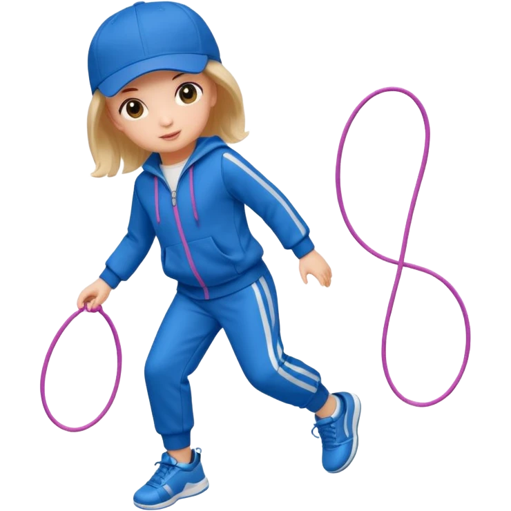 hree big emojis: 👧🏻🎀 (doll girl), 😀👕4️⃣5️⃣6️⃣🤾 (player jumping rope in tracksuit 456), 👦🏻🧢 (boy with cap). emoji