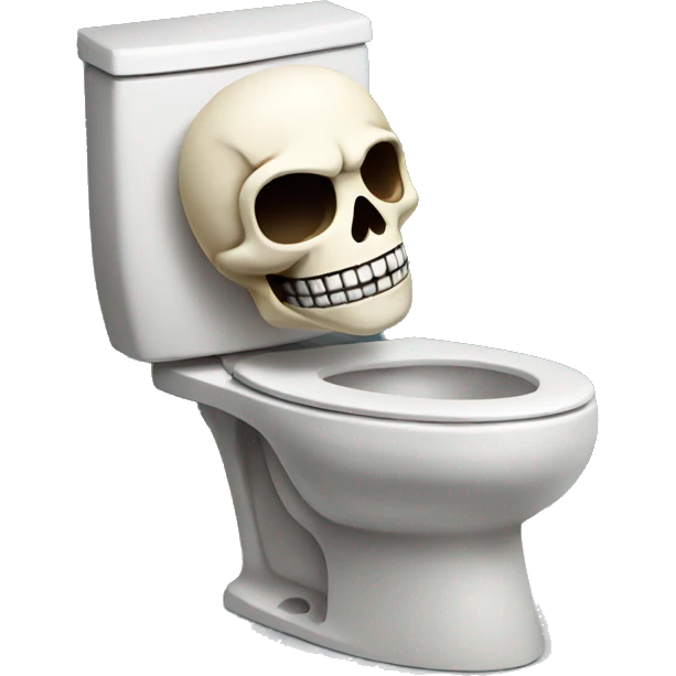 skull with toilet emoji