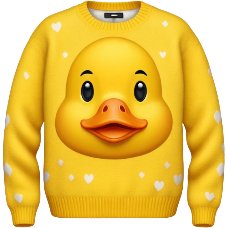 sweater with duck pattern emoji