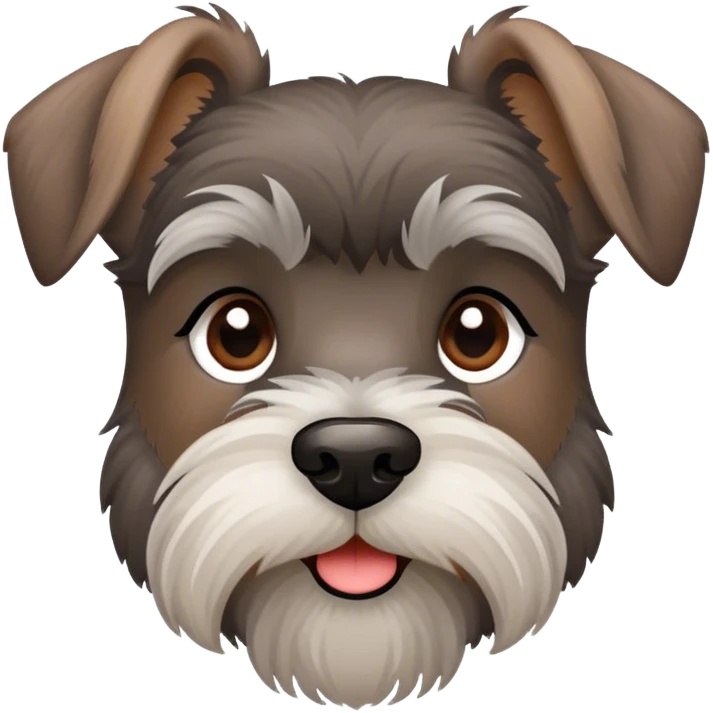 Schnauzer saying I love you emoji