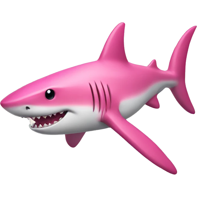 Pink shark emoji