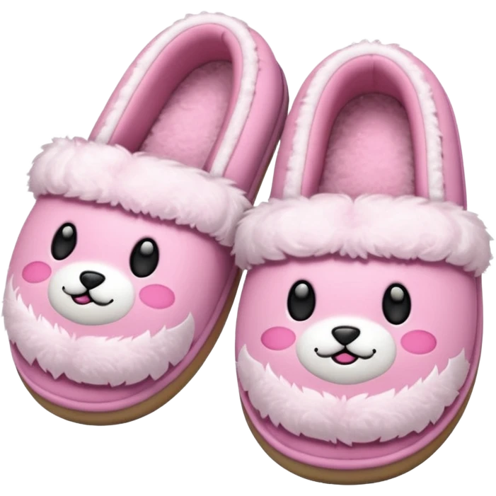 Pink cute slippers emoji