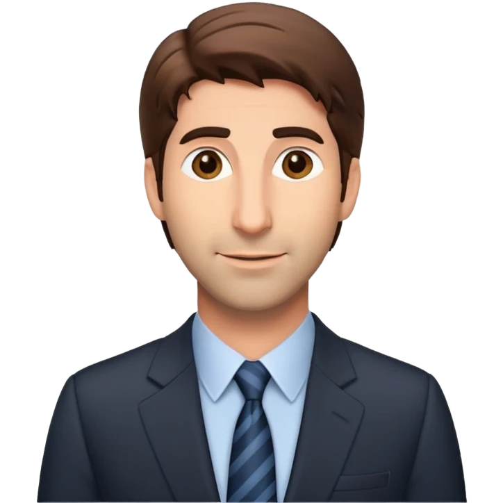 Ross Geller from Friends TV show with brown hair and suit emoji