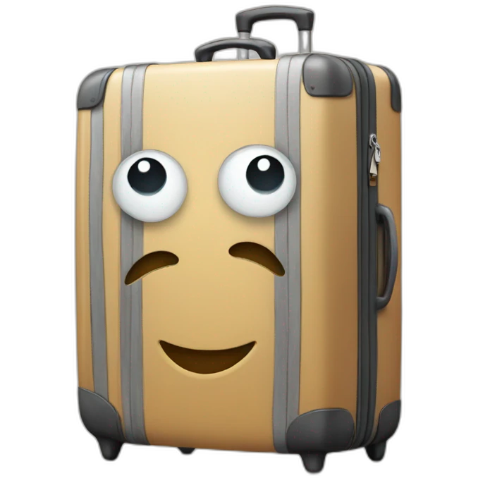 Funny luggage emoji