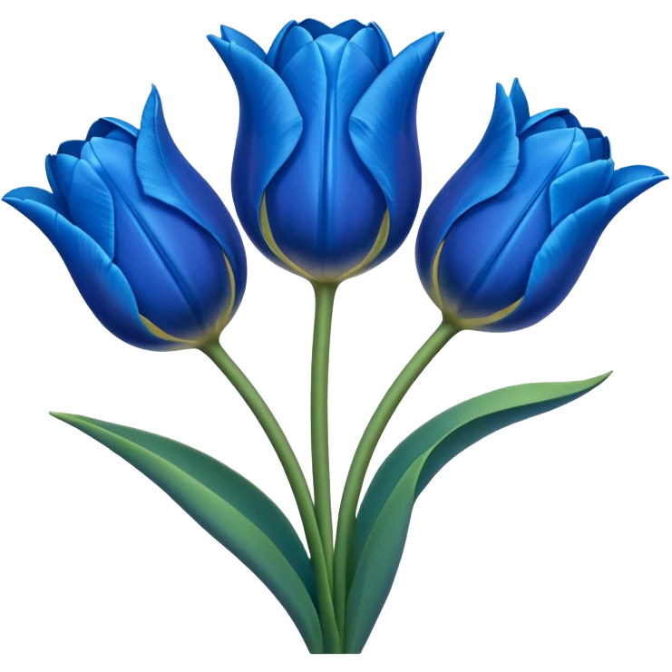 Tulipanes azules 
 emoji