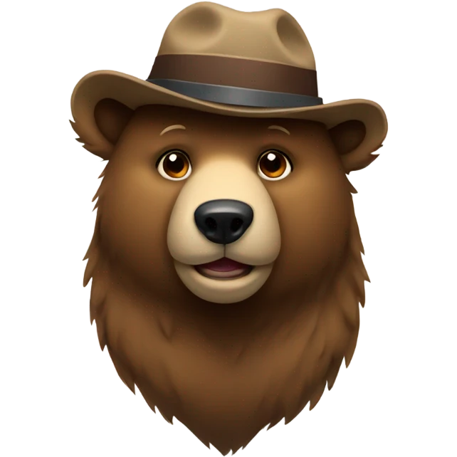 bear wearing a hat emoji