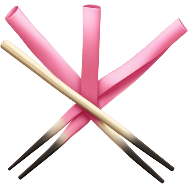 pink ribbon chopstick emoji