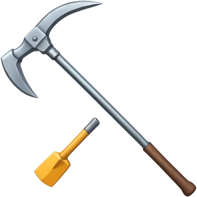 a double-ended pickaxe with identical sharp tips for mining ore emoji