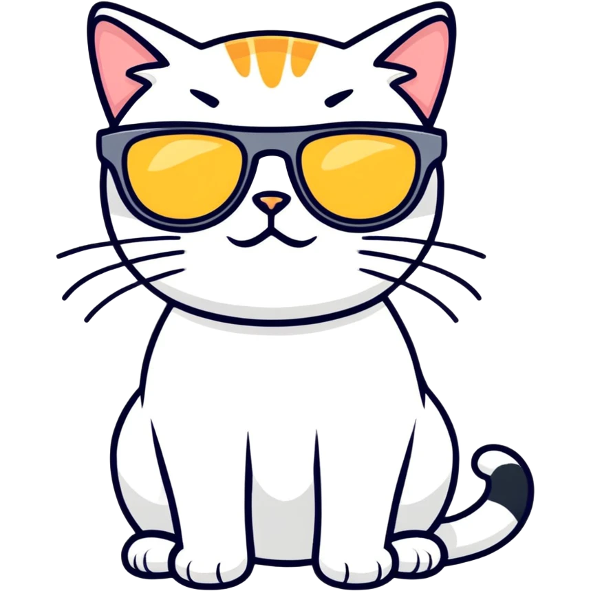 Cat with sunglasses emoji