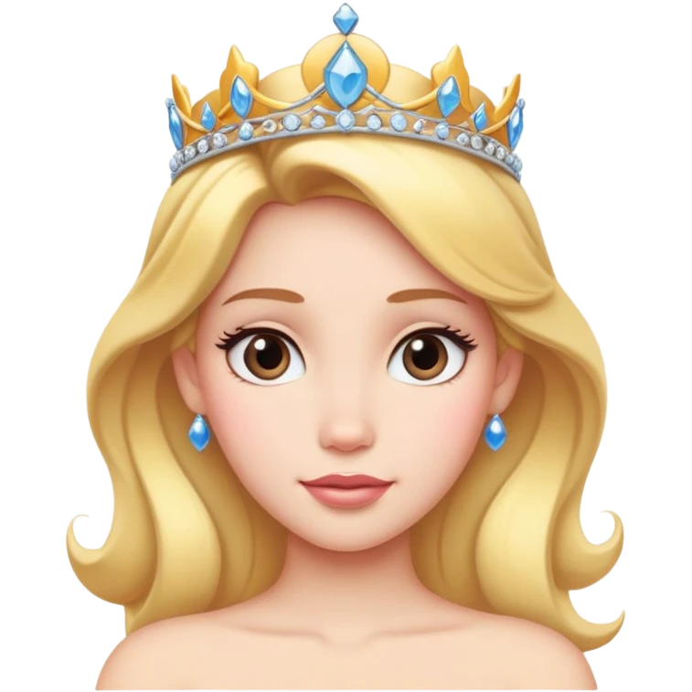 Disney princess face with tiara emoji