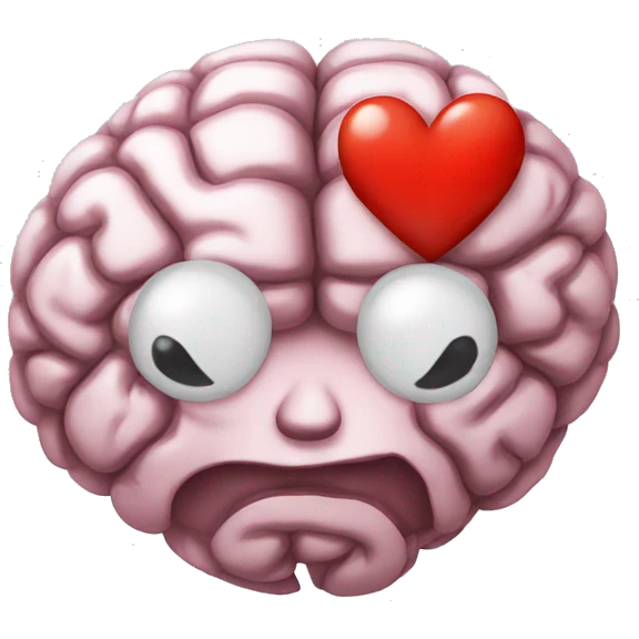 brain with heart eyes emoji