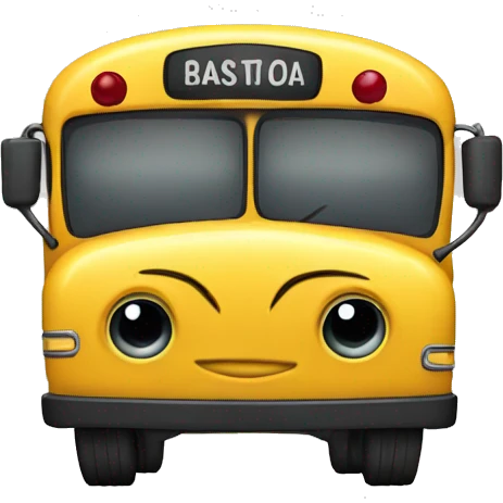 Rosa schoolbus with a bow  emoji