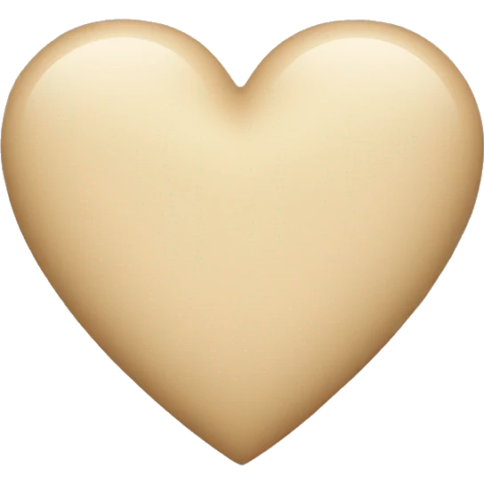 Beige heart  emoji