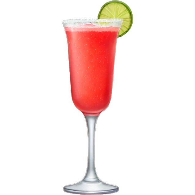 Strawberry margarita in tall glass emoji