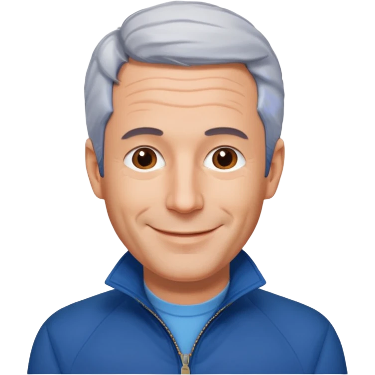 Jeffery Epstein with blue jacket emoji