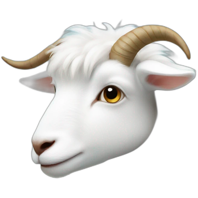 White angora goat emoji