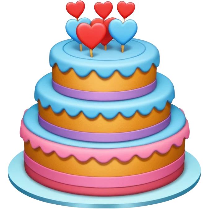 Torta de cupleaños cuoricini  emoji