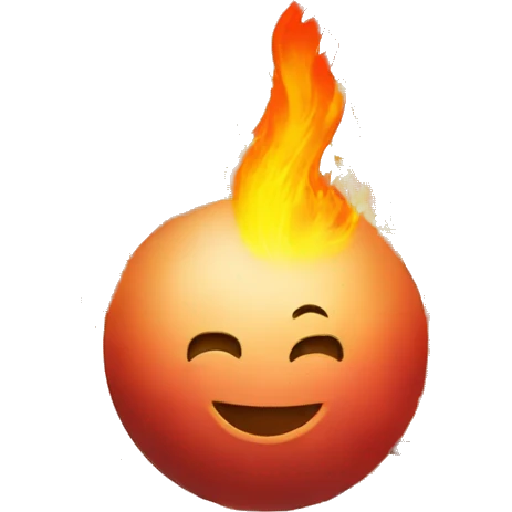 ball of fire flying through the air emoji