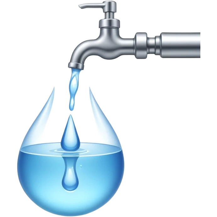 water flows from the tap emoji
