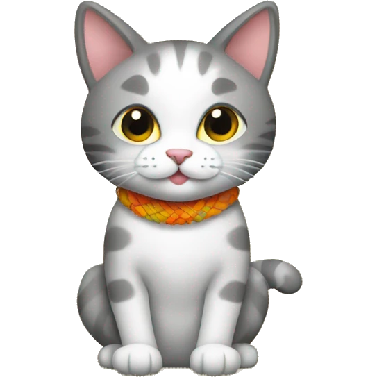 Cat branca festa junina emoji