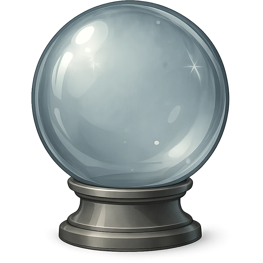crystal ball, digital illustration emoji