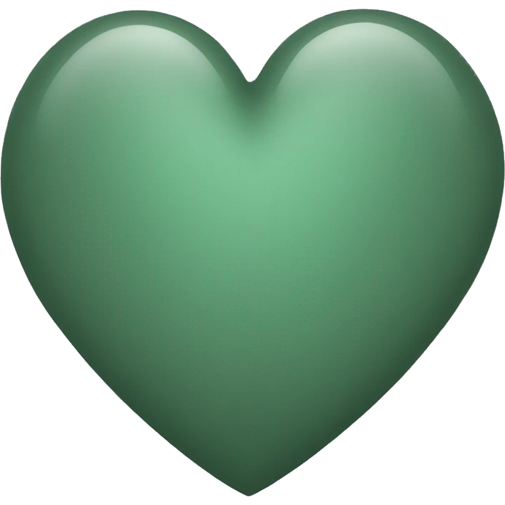 dark sage green heart emoji