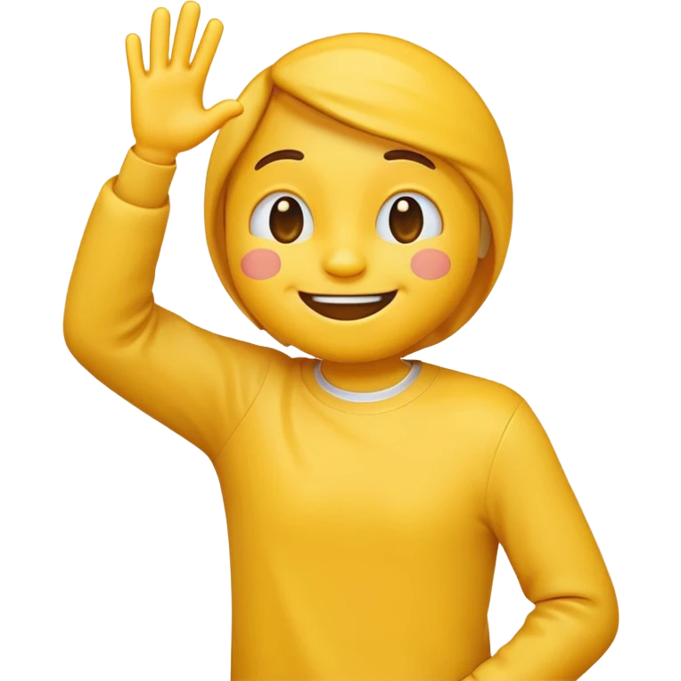 Emoji amarillo haciendo el Dab  emoji