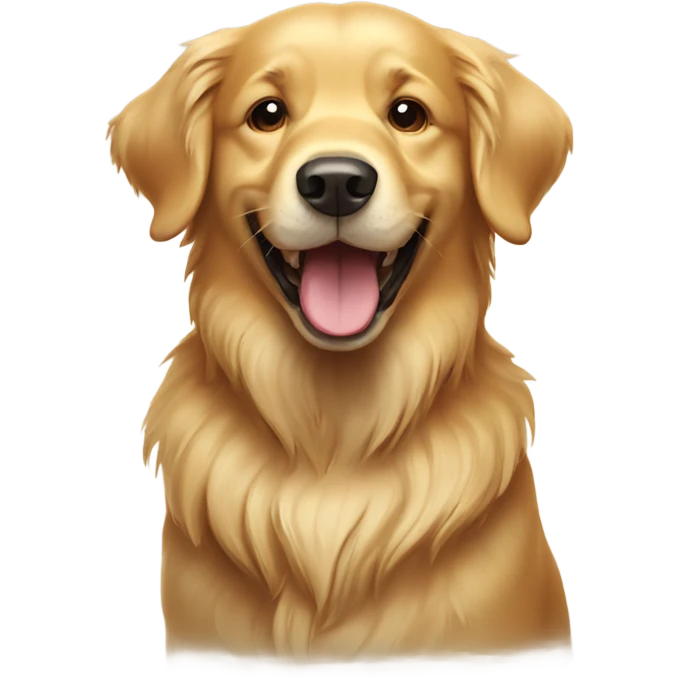 happy golden retriever dog emoji